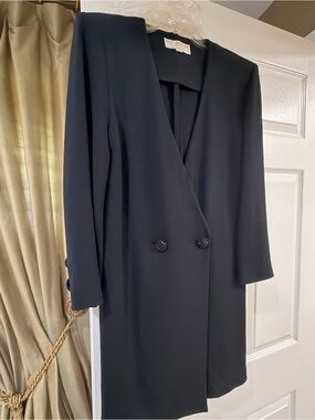 St. John Navy Double-Breasted Blazer